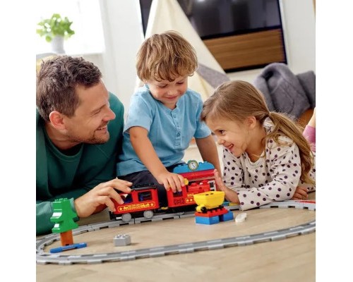 Конструктор LEGO DUPLO Потяг на паровій тязі 59 деталей (10874)