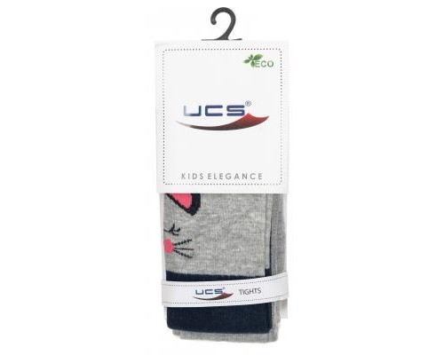 Колготки дитячі UCS Socks з котиком (M0C0301-2116-3G-grayblue)