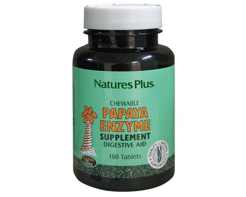 Трави Natures Plus Ферменти Папаї, 180 жувальних таблеток (NTP4460)