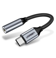 Перехідник Ugreen Type-C M to 3.5mm F Audio Adapter 10 сm AV142 (Gray) (30632)