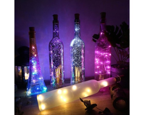 Гірлянда ColorWay пробка для пляшки на батарейках LED 20/2М (5шт/уп) кольорова (CW-GC-20L2BMC)