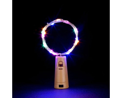 Гірлянда ColorWay пробка для пляшки на батарейках LED 20/2М (5шт/уп) кольорова (CW-GC-20L2BMC)
