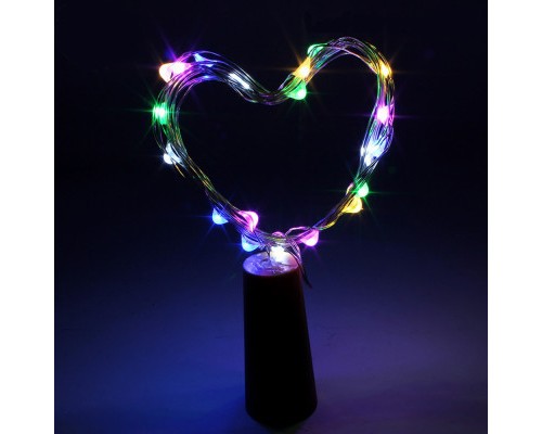 Гірлянда ColorWay пробка для пляшки на батарейках LED 20/2М (5шт/уп) кольорова (CW-GC-20L2BMC)