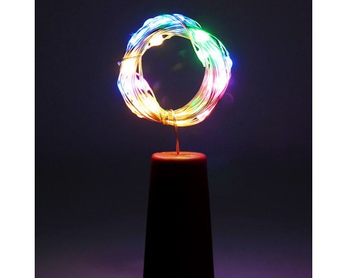 Гірлянда ColorWay пробка для пляшки на батарейках LED 20/2М (5шт/уп) кольорова (CW-GC-20L2BMC)