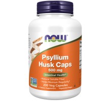 Трави Now Foods Подорожник (Псиліум), Psyllium Husks, 500 мг, 200 вегетаріан (NF5970)