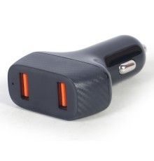Зарядний пристрій Gembird 2 port 36W QC3.0 (TA-U2QC3-CAR-01)