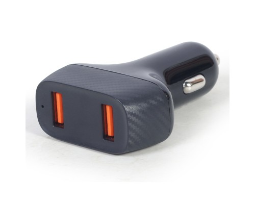 Зарядний пристрій Gembird 2 port 36W QC3.0 (TA-U2QC3-CAR-01)