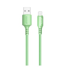 Дата кабель USB 2.0 AM to Lightning 1.0m soft silicone green ColorWay (CW-CBUL042-GR)