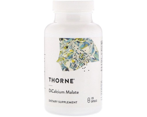 Мінерали Thorne Research Дикальцій Малат, Dicalcium Malate, 120 Капсул (THR-00650)