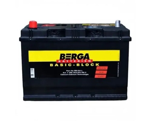 Акумулятор автомобільний Berga Basicblock95AhASIA(+/-)(830EN) (595405083)