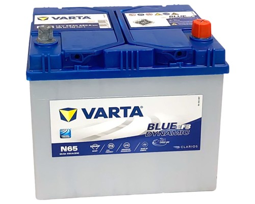 Акумулятор автомобільний Varta Blue Dynamic EFB 65Ah ASIA Ев (-/+) (650EN) (565501065)