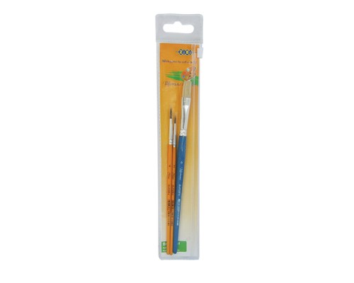 Пензлик для малювання ZiBi Набір Hobby: поні кругла №2, 4 щетина плаский №6. В пеналі 3 шт (ZB.6954)