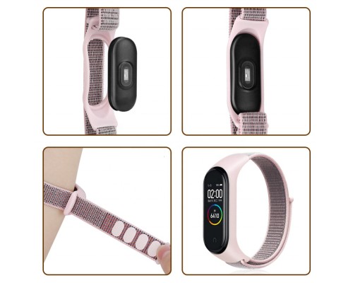 Ремінець до фітнес браслета BeCover Nylon Style для Xiaomi Mi Smart Band 5/6 Green-Sand (705419)
