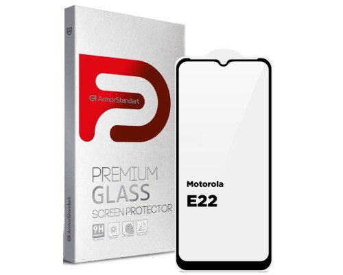 Скло захисне Armorstandart Full Glue Motorola E22 Black (ARM65551)