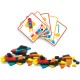 Настільна гра Djeco Набір дерев'яних геометричних фігур Ze Geo Vroom (DJ06436)