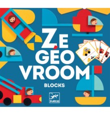 Настільна гра Djeco Набір дерев'яних геометричних фігур Ze Geo Vroom (DJ06436)