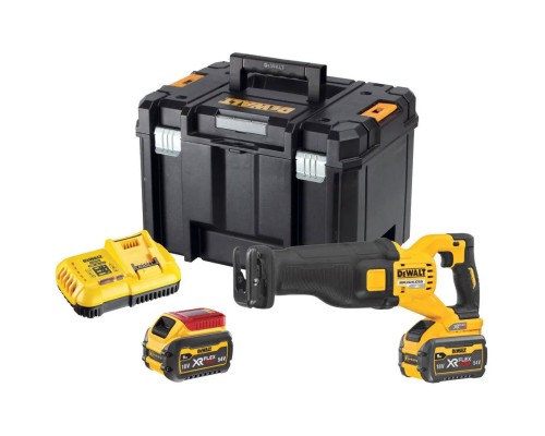 Шабельна пила DeWALT 54В XR FLEXVOLT Li-lon 3 Аг, 0 - 3000 ход/хв, 3.54 кг, кейс TSTAK (DCS389X2)
