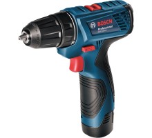 Шуруповерт Bosch GSR 120-LI, 2х2Ач, набір біт 11од і свердел 12од. (0.601.9G8.002)