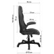Крісло ігрове GT Racer X-2656 Black/Gray