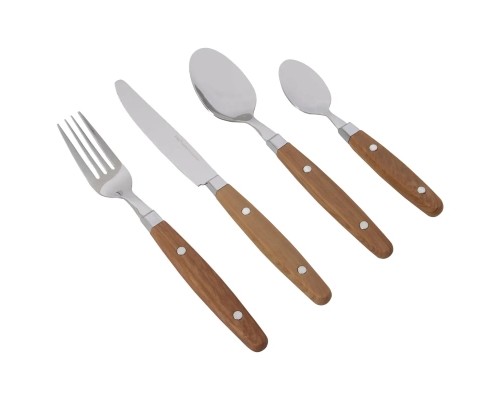 Набір туристичного посуду Gimex Cutlery Nature 16 Pieces 4 Person Wood (6960904)