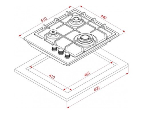 Варочна поверхня Eleyus MAGENTA 45 BL CF