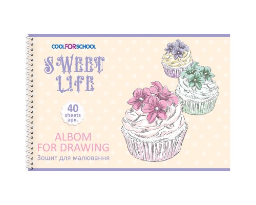 Альбом для малювання Cool For School на пружині 40 аркушів (CF60904-09) 