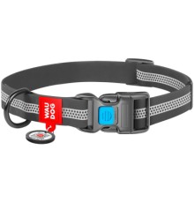 Нашийник для тварин WAUDOG Waterproof пластикова пряжка S Ш 15 мм Д 25-35 см сірий (261611)