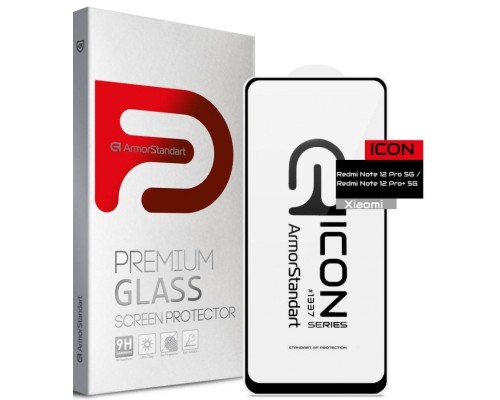 Скло захисне Armorstandart Icon Xiaomi Redmi Note 12 Pro 5G / 12 Pro+ 5G Black (ARM73097) Скло захисне Armorstandart Icon Xiaomi Redmi Note 12 Pro 5G / 12 Pro+ 5G Black (ARM73097)