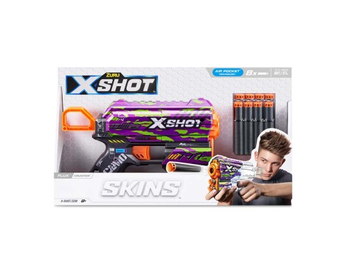 Іграшкова зброя Zuru X-Shot Швидкострільний бластер Skins Flux Crucifer (8 патронів) (36516J)