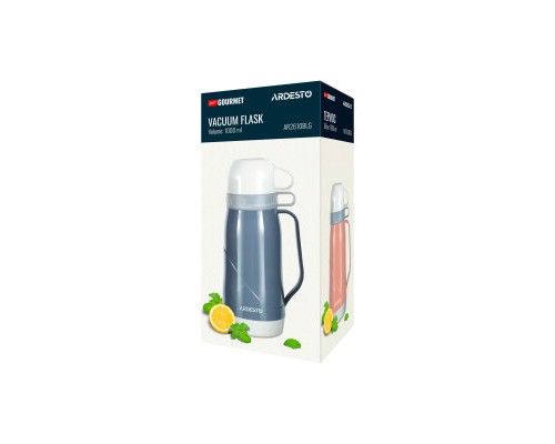 Термос Ardesto Gemini Gourmet 1000 мл Синьо-сірий (AR2610BLG)