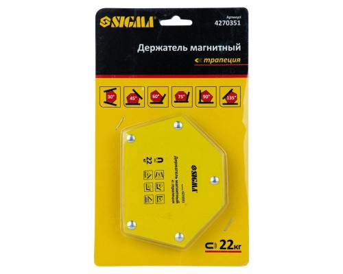 Магніт для зварювання Sigma трапеція 22кг 90x54x54x43мм (30,45,60,75,90,135 °) (4270351)