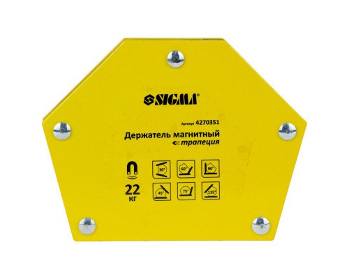 Магніт для зварювання Sigma трапеція 22кг 90x54x54x43мм (30,45,60,75,90,135 °) (4270351)