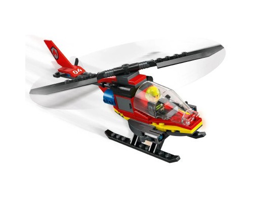 Конструктор LEGO City Пожежний рятувальний гелікоптер 85 деталей (60411)