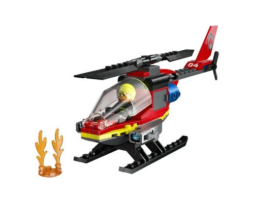 Конструктор LEGO City Пожежний рятувальний гелікоптер 85 деталей (60411)
