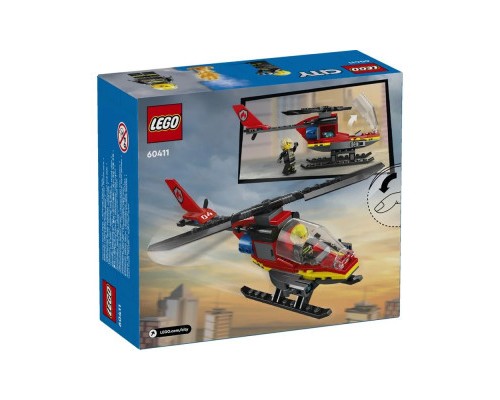 Конструктор LEGO City Пожежний рятувальний гелікоптер 85 деталей (60411)