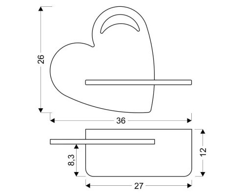 Світильник Candellux HEART (21-84576)