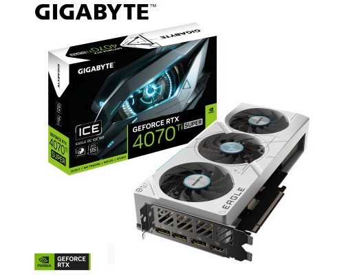 Відеокарта GIGABYTE GeForce RTX4070Ti SUPER 16Gb EAGLE ICE OC (GV-N407TSEAGLEOC ICE-16GD)