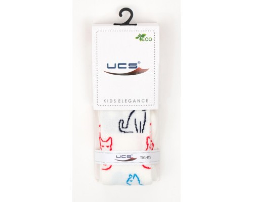 Колготки дитячі UCS Socks з котиками (M0C0301-2295-98G-beige)