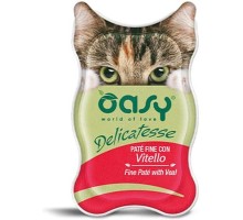 Паштет для котів OASY Adult з телятиною 85 г (8053017342245)