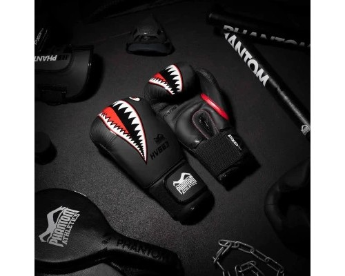 Боксерські рукавички Phantom Fight Squad Schwarz Black 16 унцій (PHBG2216-16)
