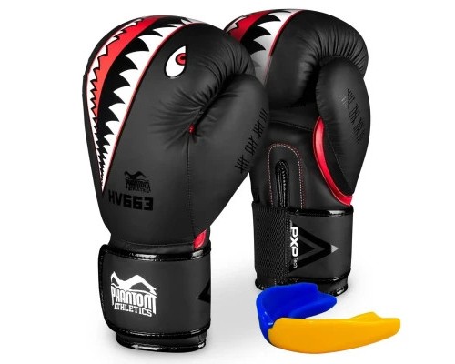 Боксерські рукавички Phantom Fight Squad Schwarz Black 16 унцій (PHBG2216-16)