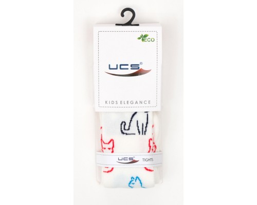 Колготки дитячі UCS Socks з котиком (M0C0301-2295-86G-cream)