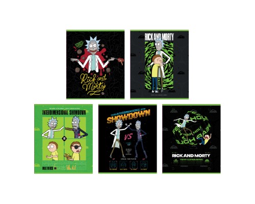 Зошит Kite Rick and Morty 24 аркушів, лінія (RM24-239)