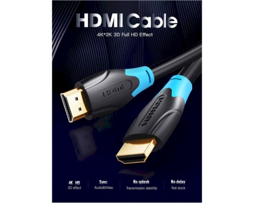 Кабель мультимедійний HDMI to HDMI 5.0m V2.0 4K 60Hz PVC Vention (AACBJ)