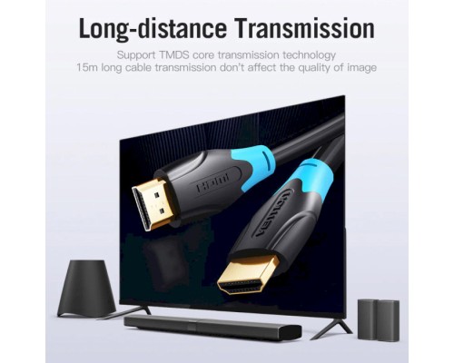 Кабель мультимедійний HDMI to HDMI 5.0m V2.0 4K 60Hz PVC Vention (AACBJ)