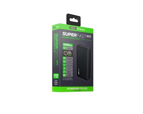 Батарея універсальна TechCharge 20000mAh, PD/18W, QC/3.0 (1742) Батарея універсальна TechCharge 20000mAh, PD/18W, QC/3.0 (1742)