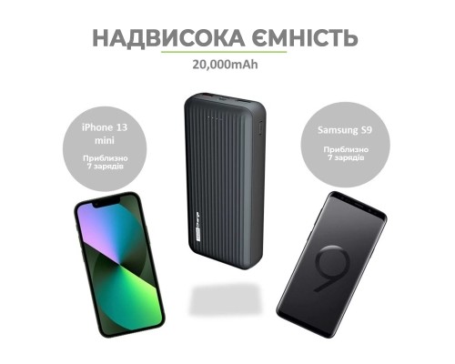 Батарея універсальна TechCharge 20000mAh, PD/18W, QC/3.0 (1742) Батарея універсальна TechCharge 20000mAh, PD/18W, QC/3.0 (1742)