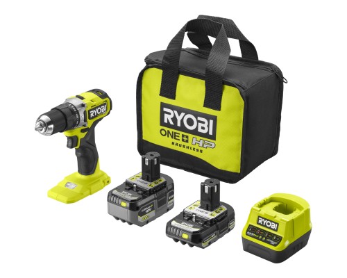 Шуруповерт Ryobi ударний ONE+ HP RPD18C-242S 18В, 1х2Ah, 1х4Ah, 54Нм 450·1700об/хв, сумка (5133004983)