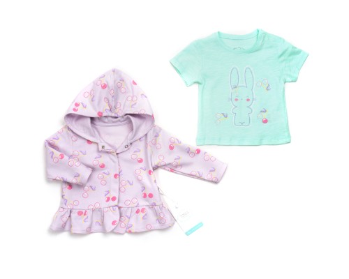 Набір дитячого одягу Tongs з капюшоном (4203-92G-lilac) Набір дитячого одягу Tongs з капюшоном (4203-92G-lilac)