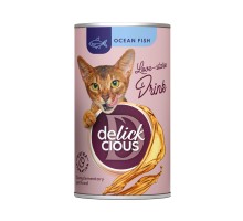 Вологий корм для кішок Delickcious Напій з океанічною рибою 140 г (4820269141537)